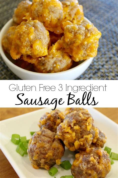 Gluten Free 3 Ingredient Sausage Balls Recipe Breakfast Recipes