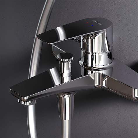 Душевая система AM.PM Gem F40890A14 стойка с тропическим душем, хром ...