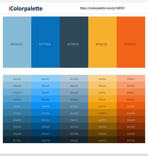 11 Latest Color Schemes with Light Blue And Orange Color tone ...