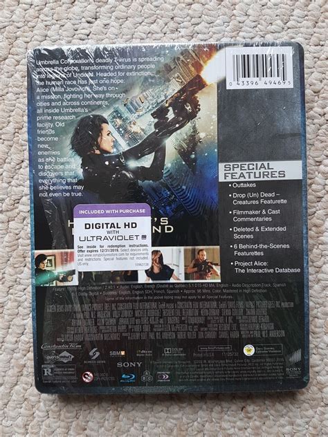 Resident Evil Retribution Steelbook Blu Ray For Sale Online