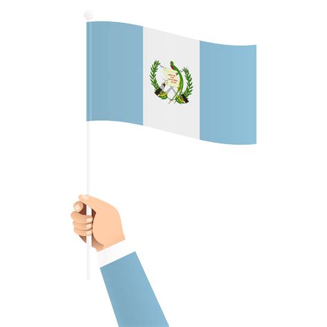 Hand Holding Guatemala National Flag Isolated Transparent Simple