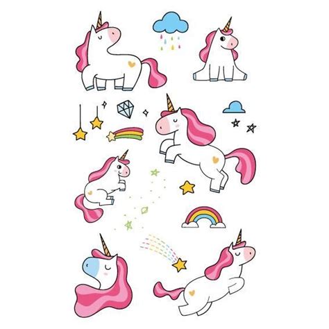 Corps Tatouage Tatouage Licorne De Dessin Anim Pour Enfants