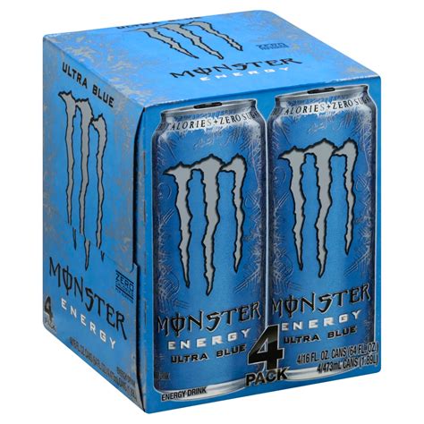 Monster Energy Ultra Blue Sugar Free Energy Drink 16 Ounce Pack Of