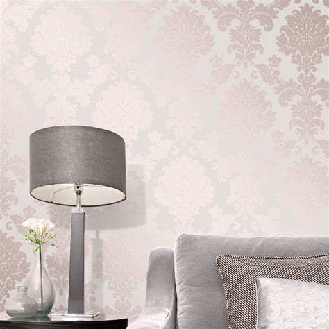 Fine Decor Quartz Damask Wallpaper Luxury Textured Vinyl Glitter 3 Colours Ebay