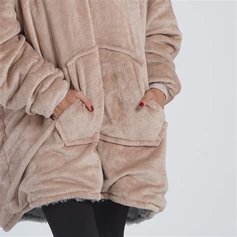 Saco cobija cómodo y suave Saco gigante nude con gris claro Yeti Colombia Colombia