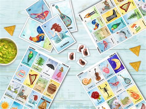 Printable Mexican Loteria Game 40 Cards Pdf Watercolor Classic Edition