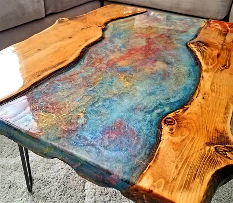 Hand Carved Raw Edge Wood Slab Coffee Table Also End Tables Etsy