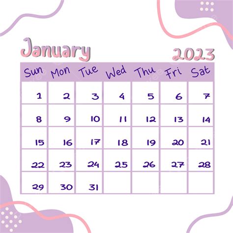 Handwriting Calendar Purple Theme Calendar Handwriting Png