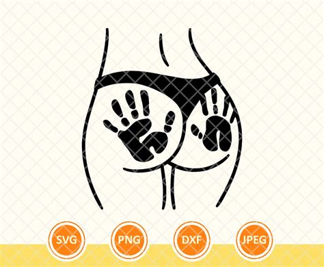 Handprint Booty Svg G String Svg Butt Svg Naked Female Body Svg Erotic Art Svg Cricut Cut