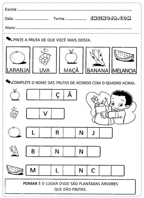 Atividade Sobre Alimentação Saudavel 1 Ano - Atividades-de-ciências-1-ano-sobre-alimentação-saudável - Pedagogia