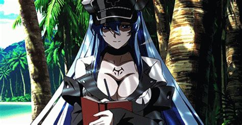 Esdeath Anime Writing In Beach 