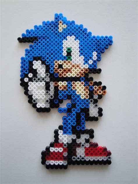 Sonic Hama Bead Sprite By Rinoaff10 On Deviantart Nerdy Perler Beads