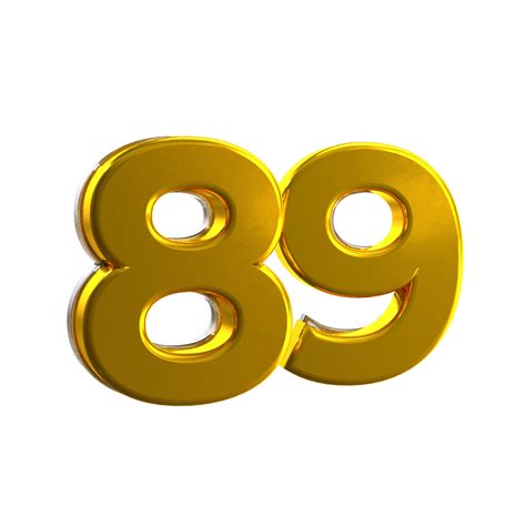 Mental yellow 89 3D Number 11154524 PNG