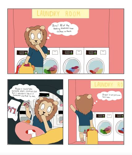 Laundry Room Ethics Comic Strip Cartoons