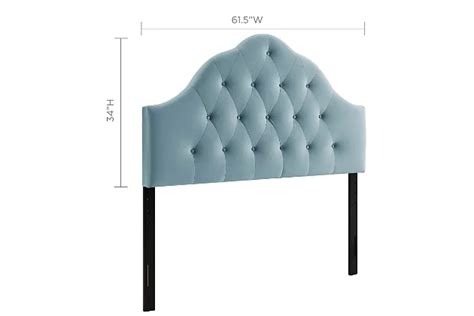 Sovereign Queen Diamond Tufted Velvet Headboard Ashley