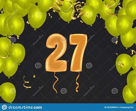 Elegant Greeting Celebration 27 Birthday Happy Birthday