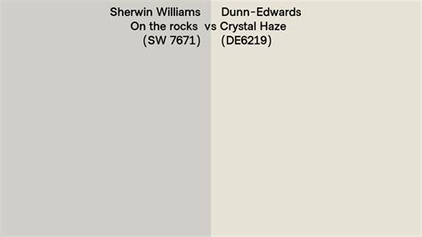 Sherwin Williams On The Rocks Sw 7671 Vs Dunn Edwards Crystal Haze De6219 Side By Side