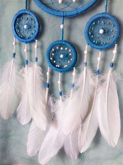 Teal Dream Catcher Turquoise Dream Catcher Big Dream Catcher Etsy