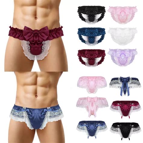 Slip Bikini Da Uomo In Pizzo Intimo Intimo Traspirante Eur Picclick It