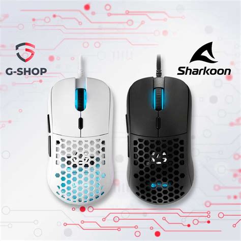 Игровая белая мышь с подсветкой RGB Sharkoon Light² 180 Black White: 40 ...