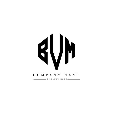 BVM letter logo design with polygon shape. BVM polygon and cube shape ...