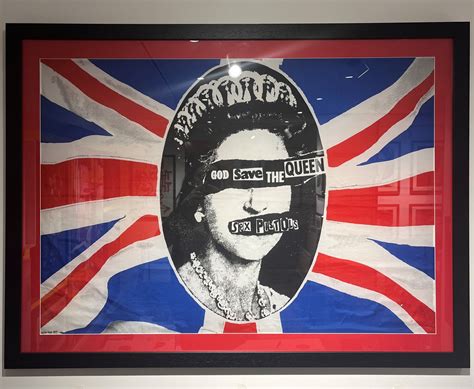 God Save The Queen Sex Pistols Promotional Flag By Jamie Reid Bhp Collectibles