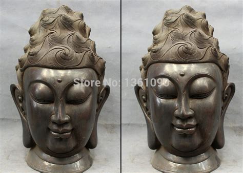 00870 14 Chino 100 Puro De Cobre De Bronce Folk Budismo Kwan Yin De