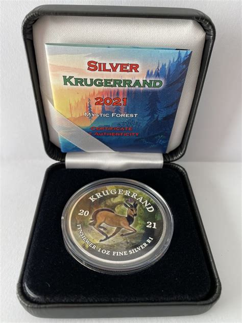 Krügerrand 1 Rand Krugerrand 2021 South Africa Color Mystic Forest 1 oz