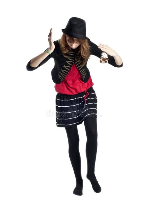 Masked Blonde Girl Posing Stock Photo Image Of Madness