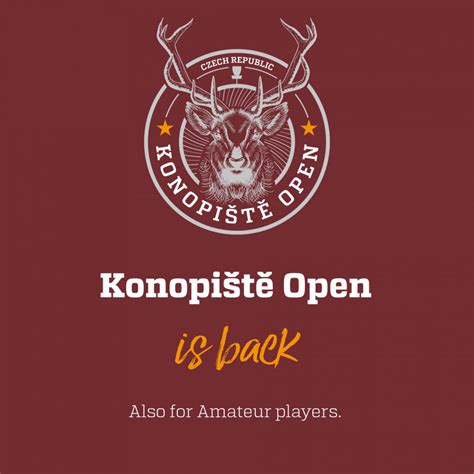 Konopiště Amateur Open 2023 presented by Discmania 2023 Česká asociace discgolfu z s Disc