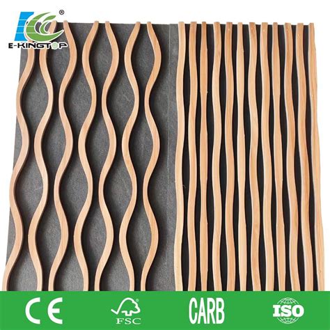 Slat Pet Wooden Veneer Acoustic Panel Pet Acoustic Panel Building