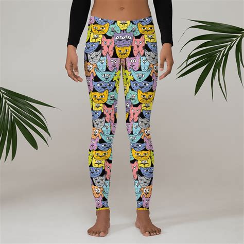 Funny Cutest Cats Kittens Pussy Trendy Colorful Leggings What Devotion Coolest Online