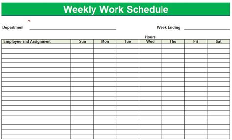 Blank Printable Weekly Schedule | Printable Weekly Schedule | Weekly ...