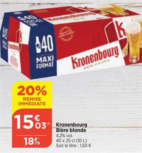 Promo Kronenbourg Bi Re Blonde Chez Bi Icatalogue Fr