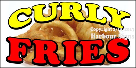 Curly Fries Food Concession Vinyl Decal Sticker Harbour Signs