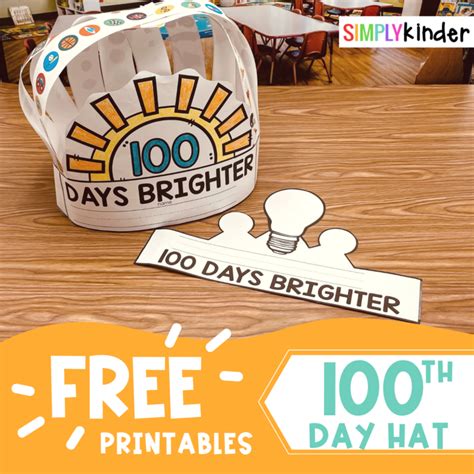 100th Day Hat Free Printable - Simply Kinder