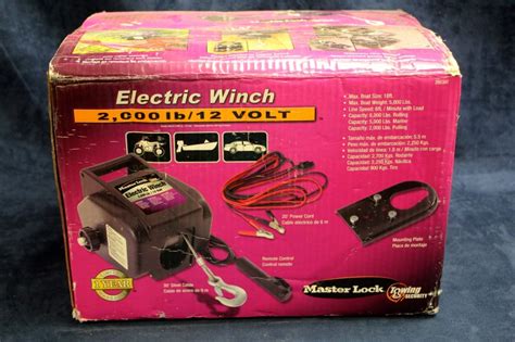 Master Lock 12 Volt Dc Portable Winch Model 2953at Like New Buya