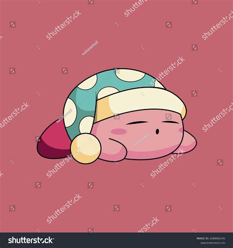 Cute 2d Game Character Kirby Stock Vector Royalty Free 2286062141