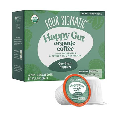 13 Mar 2026 Four Sigmatic Happy Gut Organic Coffee Pods | Medium Roast