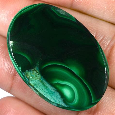 Cts Natural Designer Malachite Loose Cabochon X Mm