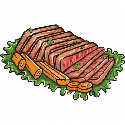 Beef Brisket Corned Meat Icon Download On Iconfinder