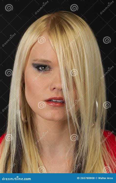 Blonde Figure Model In A Studio Environment Stock Photo Image Of