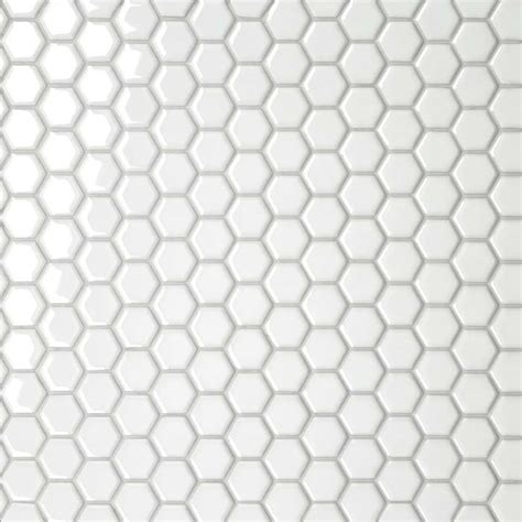 Bedrosians Le Cafe White Glossy X Hexagon Porcelain Mosaic