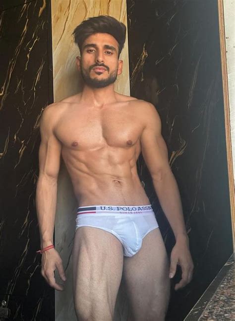 Shirtless Bollywood Men Gourav Sharma Insta Hottie Strips Down To His Bulging Briefs Hot Bod