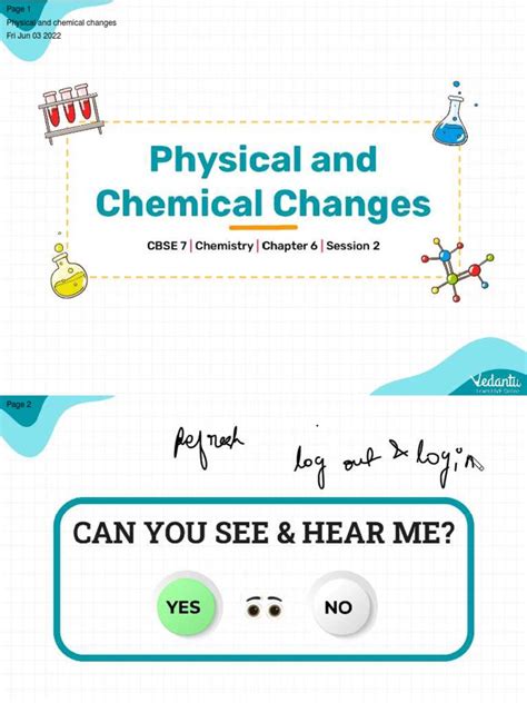 Physical and Chemical Changes | PDF 