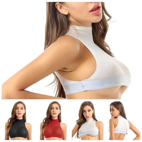 Sexy Women Sheer Mesh See Through Casual Tank Tops Vest Crop Top T