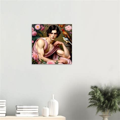 Square Gay Art Poster Naked Man Lgbtq Print Hot Guy Gay Print Wall Decor Athletic Guy Gay