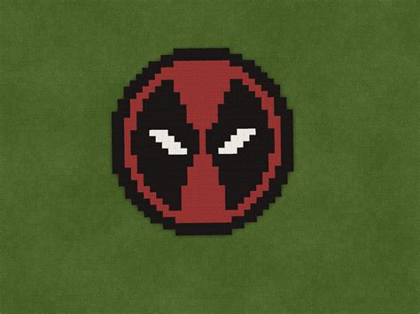 Deadpool Logo Pixel Art