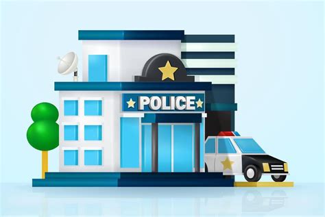 police station background vector art icons  graphics