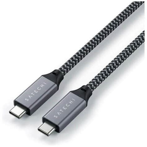 Кабель Satechi USB4 C to C Cable 100W Space Gray (80 cm) (ST-U4C80M ...